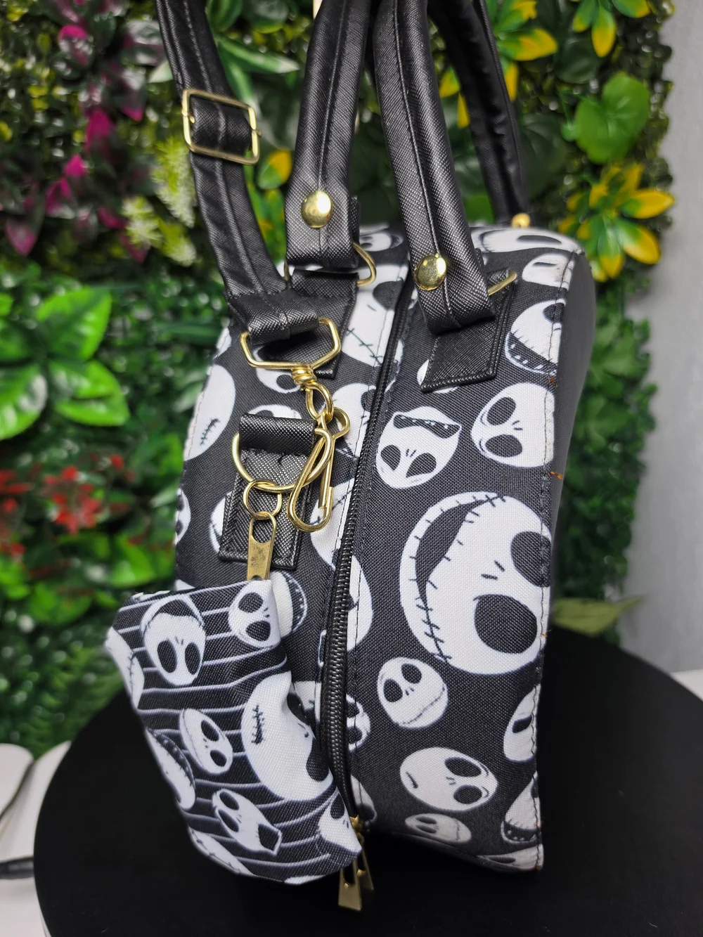 New Black Jack Character Round Crossbody Bag for Women